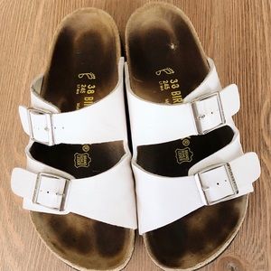 White Birkenstock Sandals